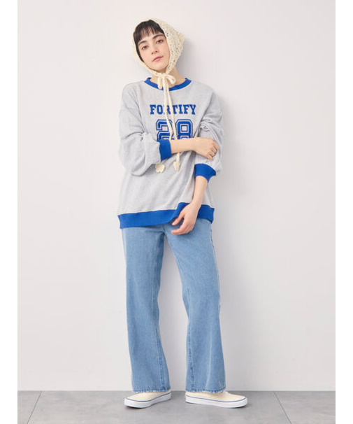 【オーガニックコットン】デニムフレアパンツ