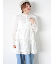 はしごレースティアードキャミチュニック