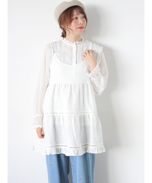 はしごレースティアードキャミチュニック