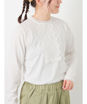 パーツレース貼りカットソー