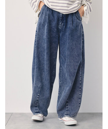 【オーガニックコットン】デニムバレルパンツ