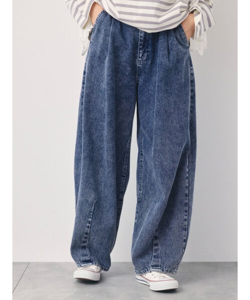 【オーガニックコットン】デニムバレルパンツ