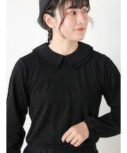 ドビーフリル襟カットソー