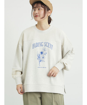 切替ミニ裏毛プリントスウェット