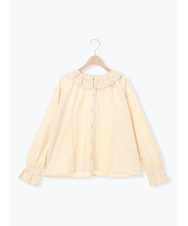 オーバーレースブラウス