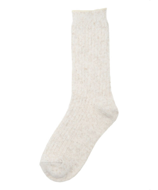 リネン混リブソックス