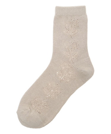 お花透かし編みソックス