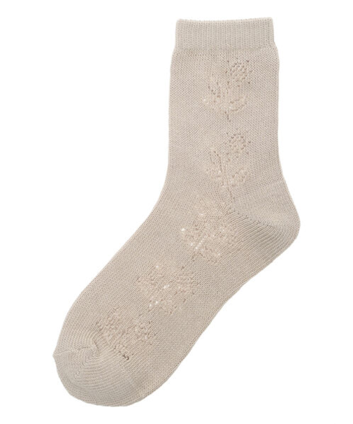 お花透かし編みソックス