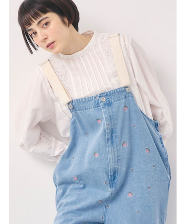 スタンドカラーレースブラウス