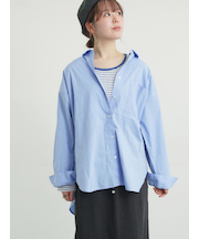 ワンポイント刺繍オーバーシャツ