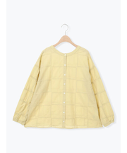 スクエア刺繍バンドカラーブラウス