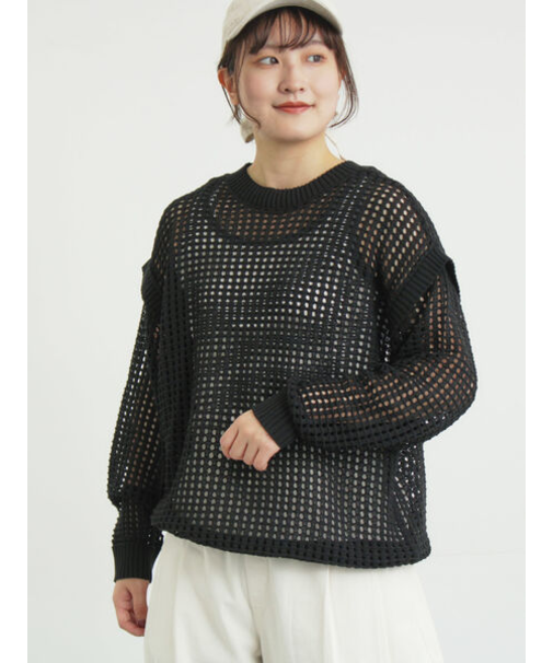 前後2WAY裾ドロストニット