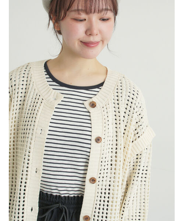 前後2WAY裾ドロストニット