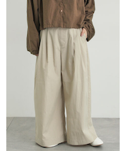 綿ナイロンワイドパンツ