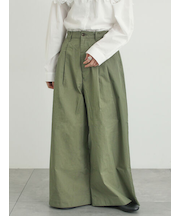 綿ナイロンワイドパンツ