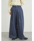綿ナイロンワイドパンツ