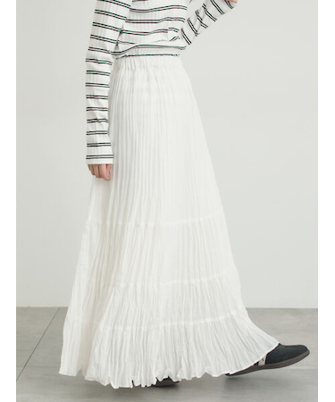 柄アソートワッシャーティアードスカート