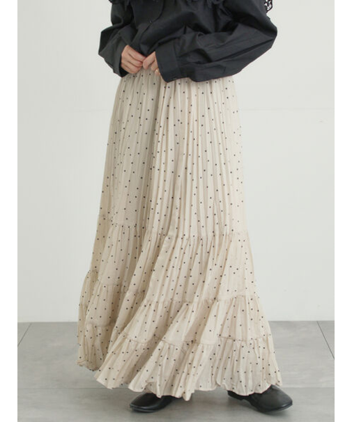 柄アソートワッシャーティアードスカート