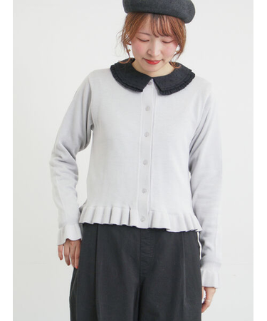 フリルニットカーディガン