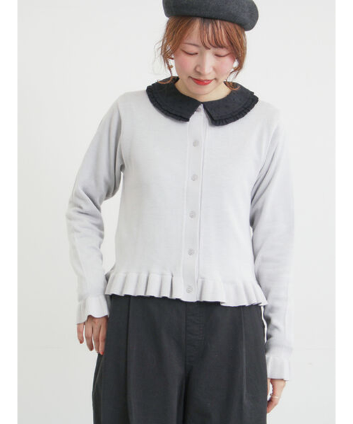 フリルニットカーディガン