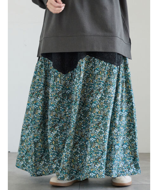 柄アソートティアードレーススカート