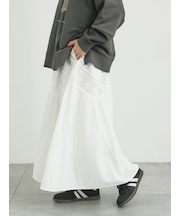 柄アソートティアードレーススカート