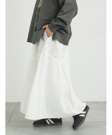 柄アソートティアードレーススカート