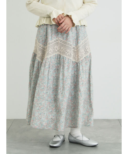 柄アソートティアードレーススカート