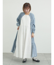 【抗菌防臭】スカラップレースペチワンピース