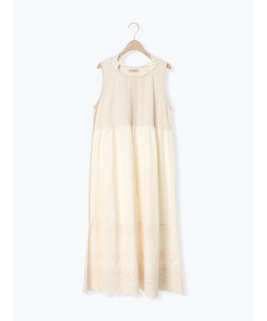 [抗菌防臭]スカラップレースペチワンピース