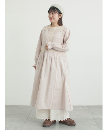 レースピンタックワンピース