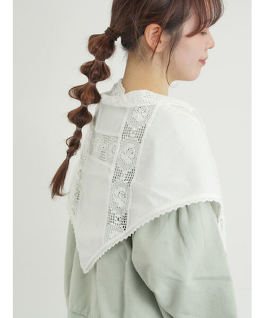 ローズ柄レースストール