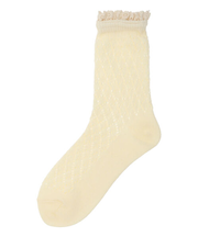 レース付きメッシュソックス