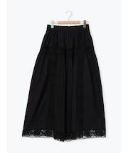 ローズ柄レースギャザースカート