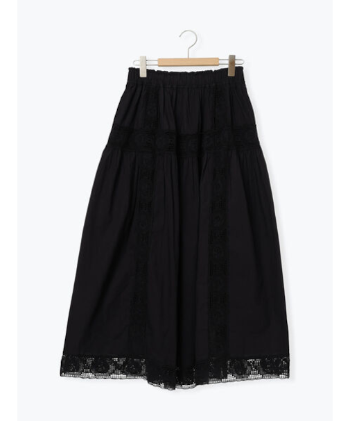 ローズ柄レースギャザースカート