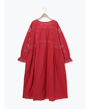 ローズ柄レーススクエアネックワンピース