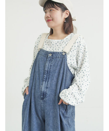 ワッフルローズ柄前後2WAYカットソー