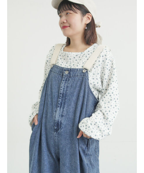 ワッフルローズ柄前後2WAYカットソー