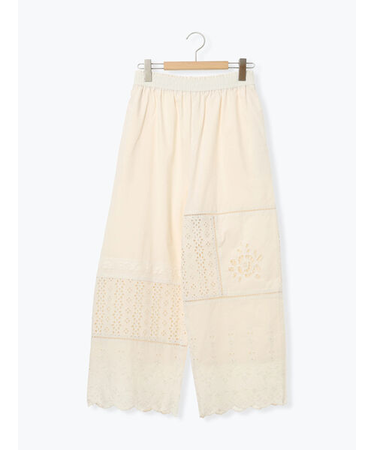レースパッチワークパンツ