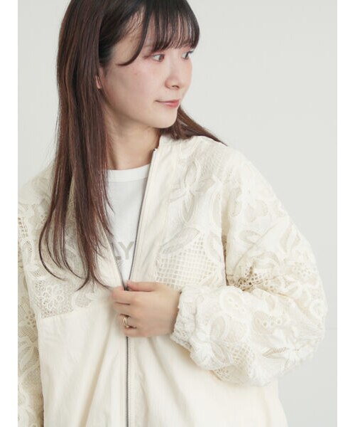 切り替えレースブルゾン｜サマンサモスモスの通販｜&mall（アンド