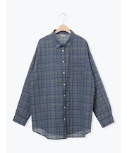 ポコポコチェックオーバーシャツ