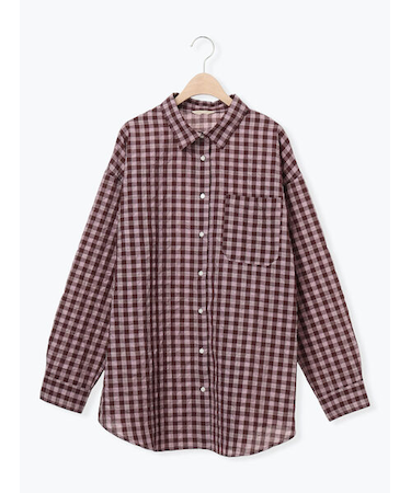 ポコポコチェックオーバーシャツ