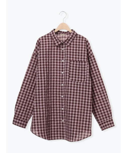 ポコポコチェックオーバーシャツ