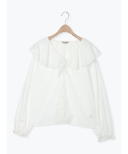 フリル襟ブラウス