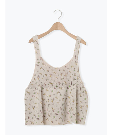 柄アソート前後2WAYニットキャミビスチェ