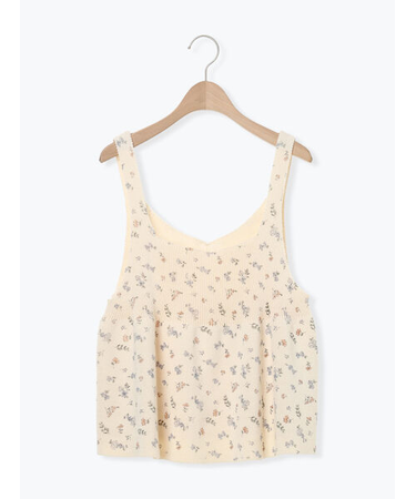 柄アソート前後2WAYニットキャミビスチェ