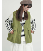 Vネックオーバーベスト