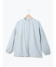 袖シャーリングギャザーブラウス