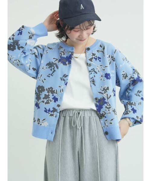 花柄スポンディッシュニットカーディガン｜サマンサモスモスの通販