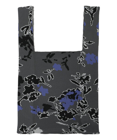 花柄スポンディッシュニットバッグ